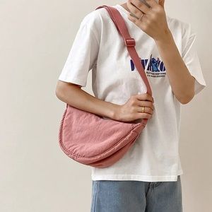 💕New Round Nylon Mini Bag in Dusty Rose Pink 💕